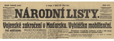 Před sto lety, 24. října 1921, Československo mobilizovalo