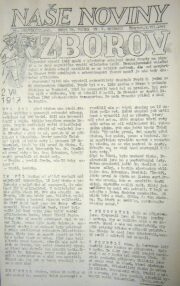 Naše noviny, deník československého vojska ve Velké Británii z 2. července 1942 s připomínkou Zborovské bitvy