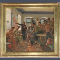 01 Vlastimil Hofman, Zprávy ze západní fronty, 1940, olej na plátně