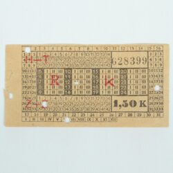 05-4 Tramvajová jízdenka Jana Kubiše z 1. června 1942