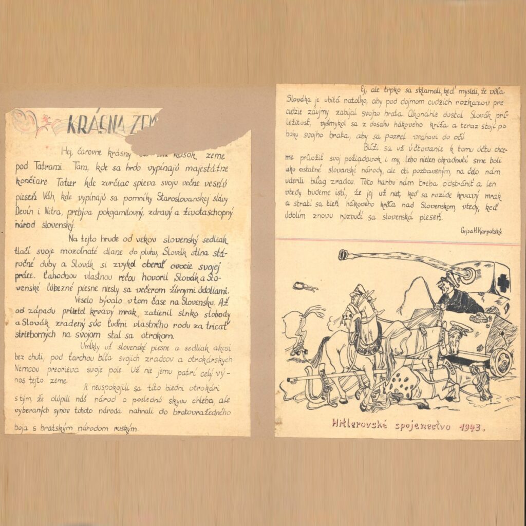 03 Informační plakát z tábora pro slovenské zajatce propagující vstup do čs. vojenské jednotky v SSSR, 1943