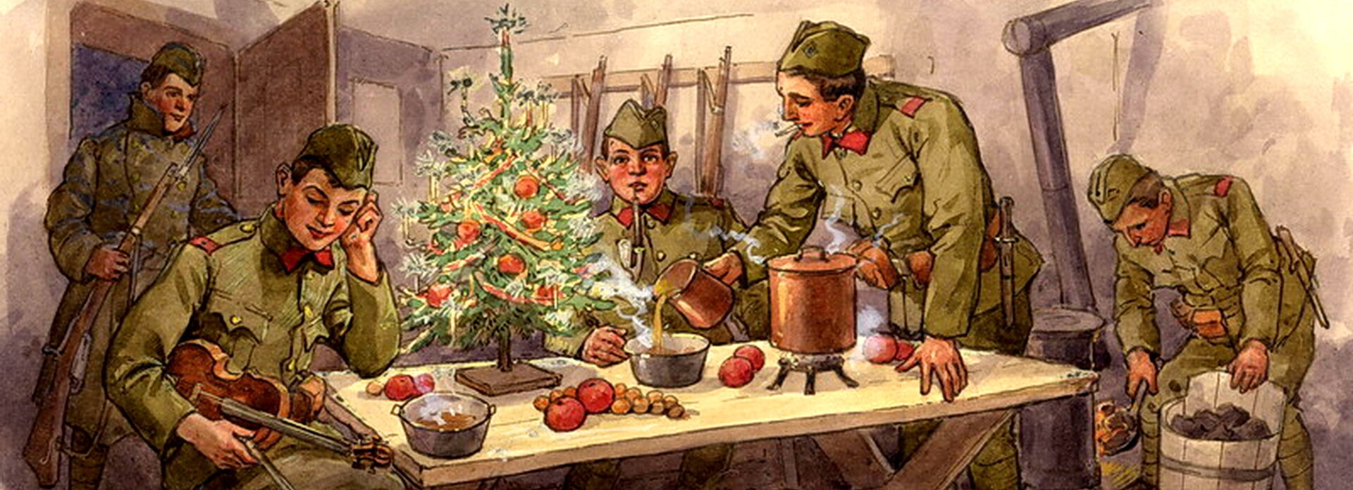 Prohlédněte si: galerie válečných pohlednic s vánoční a novoroční tematikou