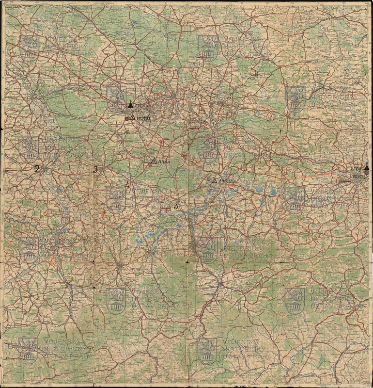 Mapa Ostravské operace, 1945