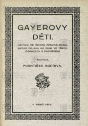 KOPŘIVA, František. Gayerovy děti - obálka