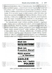 Ukázka textu a reprodukce polského letáku zachyceného na Těšínsku v létě 1945