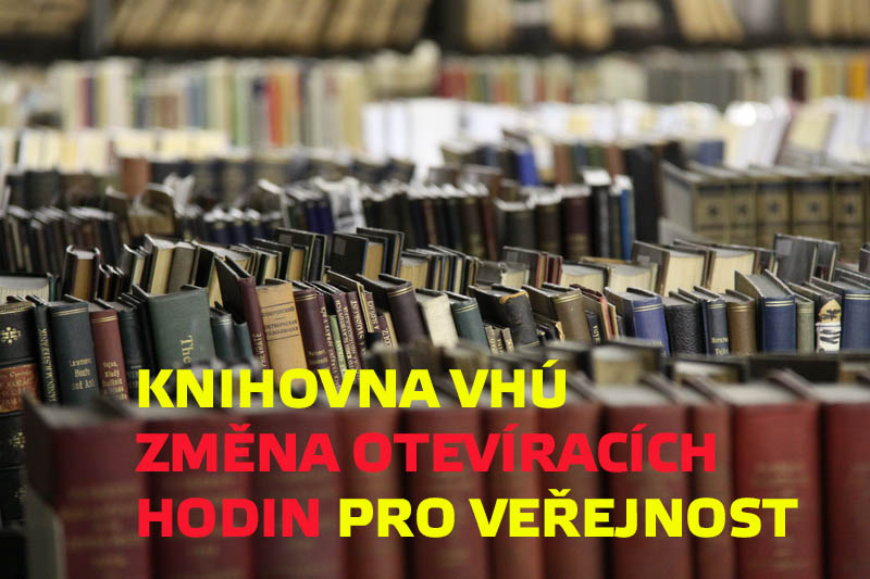 Knihovna VHÚ bude ve čtvrtek 25. 1. uzavřena  8-14 hod