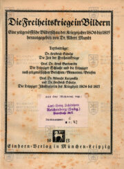 Titulní list knihy. MUNDT, Albert. Die Freiheitskriege in Bildern.