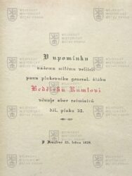 Román Temno v darovacím provedení pro plk. Bedřicha Rumla, 1929