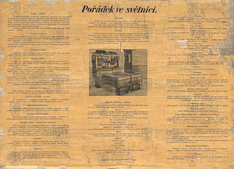 Výukový plakát Pořádek ve světnici, 30. léta