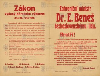 Zákon o zřízení samostatného státu československého, 1918