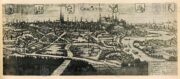 Veduta Krakova z poloviny 17. století;KUCHOWICZ, Zbigniew. W walce z najazdem szwedzkim 1655-1660 697b