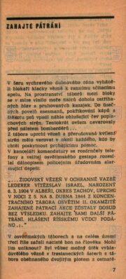 Začátek knihy. s. 7; KULKA, Erich. Útěk z tábora smrti