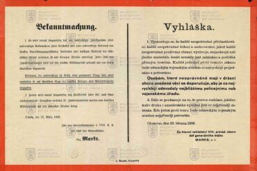 Vyhláška o zákazu držení materiálu československé armády, 1939