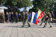 Pietní akt u Národního památníku na Vítkově s hrobem Neznámého vojína. Foto Jan Kouba