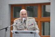 Ředitel Vojenského historického ústavu Praha, brigádní generál Aleš Knížek hovoří při zahájení konference "1945-Nové pohledy". Armádní muzeum Žižkov, Praha, 20, 5, 1945, FOTO Jiří Reichl, VHÚ Praha