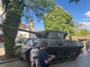 Stíhač tanků M36 GMC (Gun Motor Carriage) po převozu Z Vojenského technického muzea v Lešanech do Plzně na Slavnosti svobody. Plzeň, 1. května 2025. FOTO Josef Rendl, VHÚ Praha