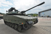 Venkovní plocha, bojové vozidlo pěchoty CV90. FOTO Jan Kouba, VHÚ Praha