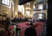 Celkový pohled do kostela sv. Cyrila a Metoděje při panychidě 18. 6. 2025. FOTO Jan Schejbal, MO