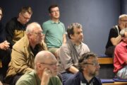 Posluchači přednášky Československá „větší válka“. Československo na strategické mapě Evropy let 1918-1921 a poválečné konflikty. Armádní muzeum Žižkov, 10. 6. 2025. FOTO Jiří Reichl, VHÚ Praha