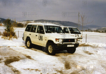 Vozidlo Mitsubishi Pajero v misi UNPROFOR