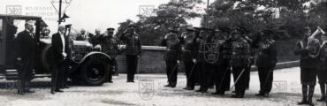 Snímek z uvítání prezidenta T. G. Masaryka u Památníku osvobození 2. července 1932
