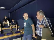 Večerem provázel historik VHÚ Praha Jan Šach spolu s kurátorem filmových archivů Milanem Hrubým. FOTO: VHÚ Praha
