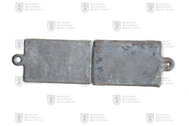 Legitimační kapsle M1902, náhradní varianta z pozinkovaného plechu, 1915