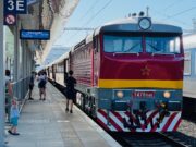Fotografie lokomotivy, která pojede v čele Retrovlaku do Vojenského technického muzea v Lešanech na 21. Tankový den (30. 8. 2025). FOTO Jan Roškot, České dráhy