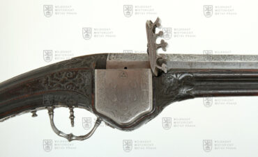 Pistole s vodotěsným kolečkovým zámkem, Lafontaine, Monacké knížectví, 1642