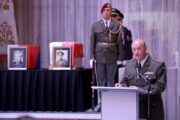 Součástí ceremoniálu byla i řeč Hlavního kaplana Armády ČR Jaroslava Knichala. Vyznamenání in memoriam deseti hrdinů padlých za 2. světové války. Slavnostní zakončení repatriace jejich ostatků. Národní památník na Vítkově s hrobem Neznámého vojína. 12. 9. 2025. FOTO Jan Schejbal, MO (17)