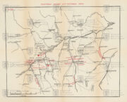 Plánek s pozicemi nepřátel v noci na 11. října 1805. MAUDE, F. N. The Ulm Campaign 1805