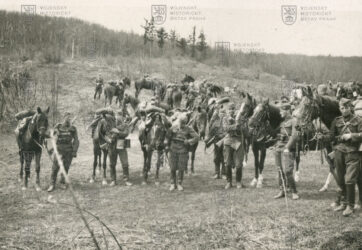 Snímek z vojenské služby Jiřího Poláčka u vozatajského praporu 2