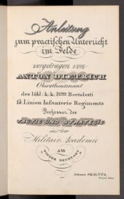 Titulní list pokynů pro praktický výcvik v terénu.