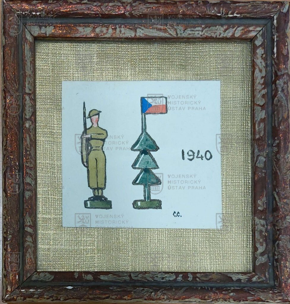 Kamil Cipra, Vánoční přání, Velká Británie, 1940