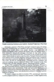 Partie s ilustrací Koścziuszkova pomníku v americkém West Pointu. SZYNDLER, Bartłomiej. Tadeusz Kościuszko 1746–1817