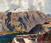 Na opačné straně tohoto strmého a dobře hájeného horského masivu, jemuž nad Kotorskou zátokou vévodí hora Lovćen (dnes Štirovnik 1749 m. n. m.) leželo černohorské hlavní město Cetinje. Přes tyto hřebeny vedlo rakousko-uherské vojsko jeden z hlavních úderů své lednové ofenzívy. Malba svědčí také o tom, jak zranitelnou pozici měla kotorská c. a k. námořní základna, soustavně ohrožovaná palbou blízkého černohorského dělostřelectva.