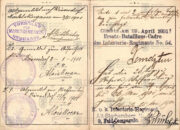 Rakousko-uherský Vojenský pas generála Josefa Kroutila, 1899 (3)