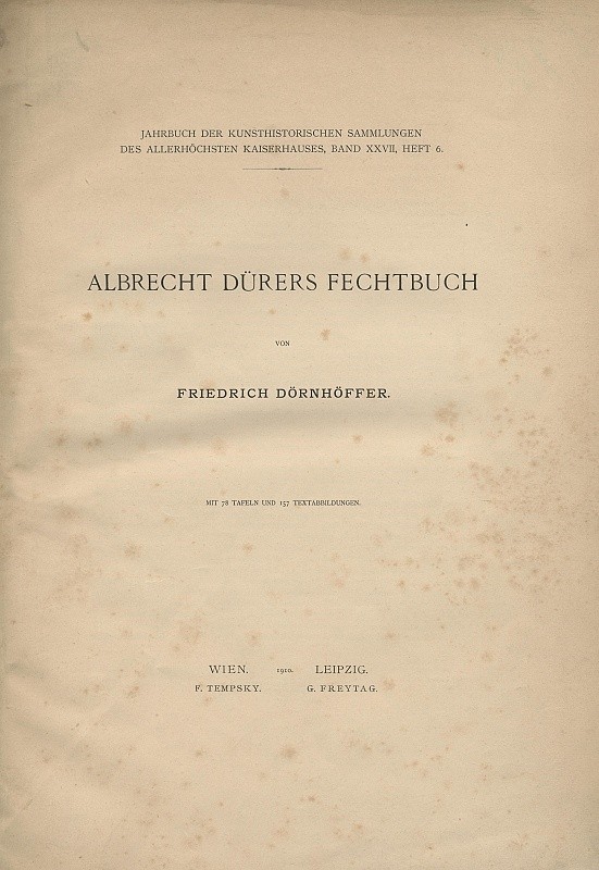 DÜRER, Albrecht. Albrecht Dürers Fechtbuch