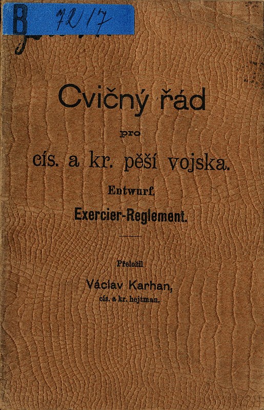 E-3: Návrh. Cvičný řád pro cís. a kr. pěší vojska...